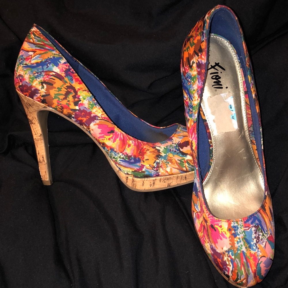 Fioni floral heels